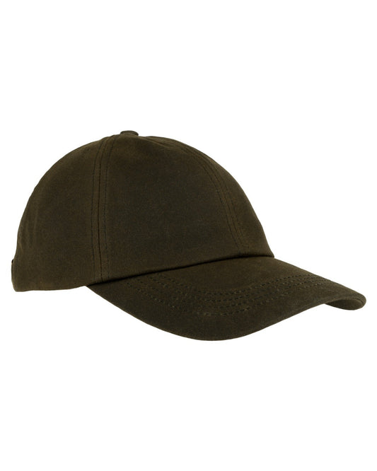 Green coloured Jack Pyke Wax Baseball Cap on white background #colour_green