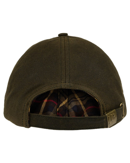 Green coloured Jack Pyke Wax Baseball Cap on white background #colour_green
