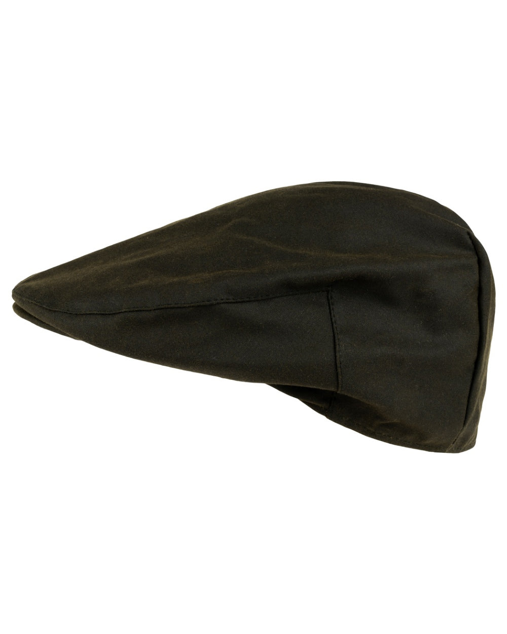 Green coloured Jack Pyke Wax Flat Cap on white background #colour_green