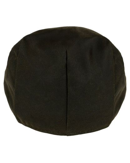 Green coloured Jack Pyke Wax Flat Cap on white background #colour_green