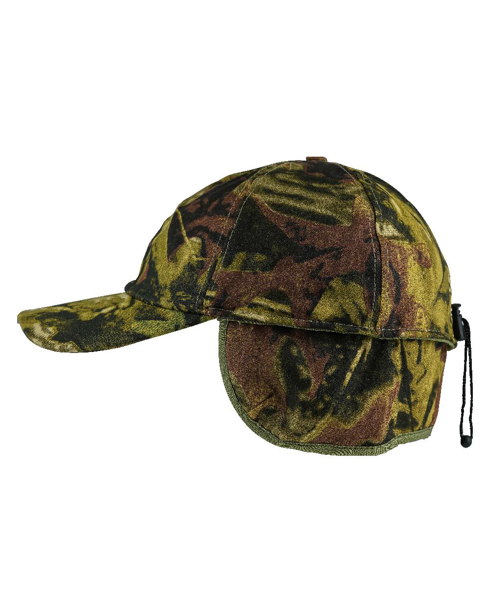 Camo coloured Jack Pyke Wildfowlers Cap With Torch on white background #colour_camo