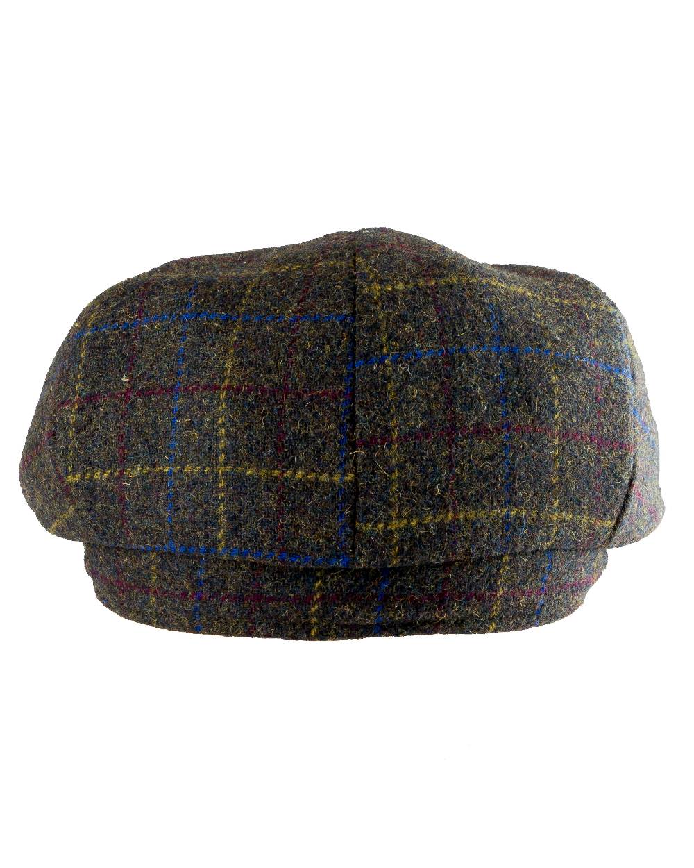 Brown Check coloured Jack Pyke Wool Blend Baker Boy Hat on white background #colour_brown-check