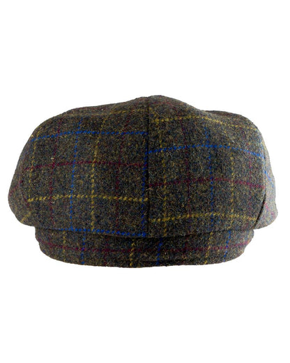 Brown Check coloured Jack Pyke Wool Blend Baker Boy Hat on white background #colour_brown-check