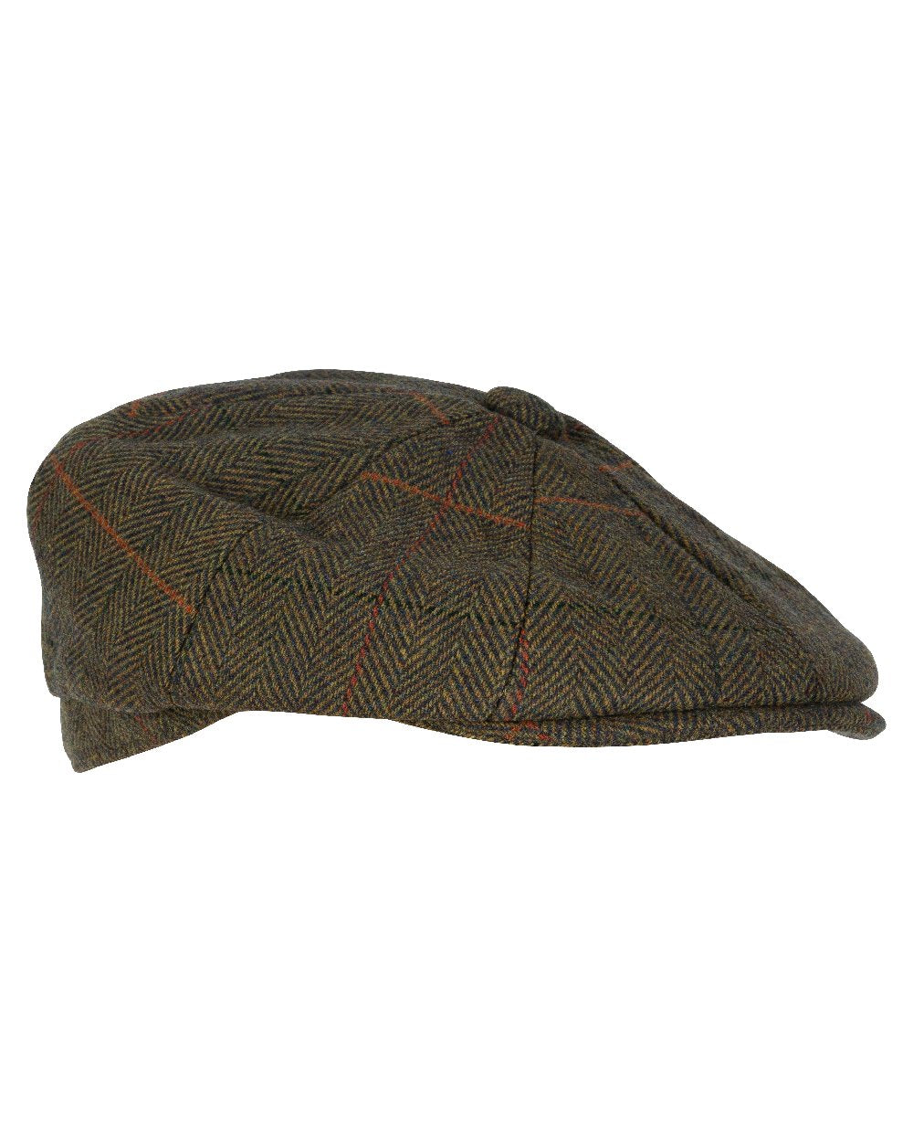 Tweed Brown coloured Jack Pyke Wool Blend Baker Boy Hat on white background #colour_tweed-brown