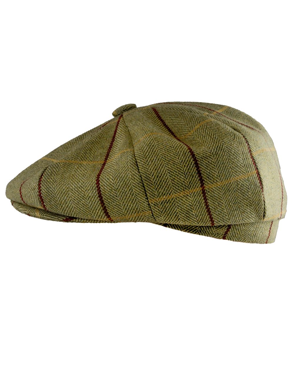 Tweed Green coloured Jack Pyke Wool Blend Baker Boy Hat on white background #colour_tweed-green