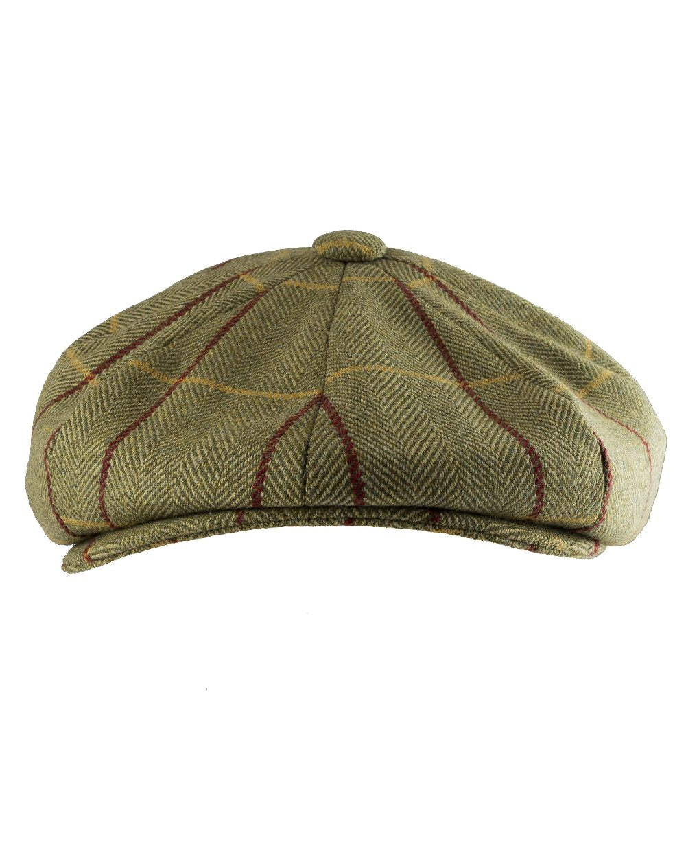 Tweed Green coloured Jack Pyke Wool Blend Baker Boy Hat on white background #colour_tweed-green