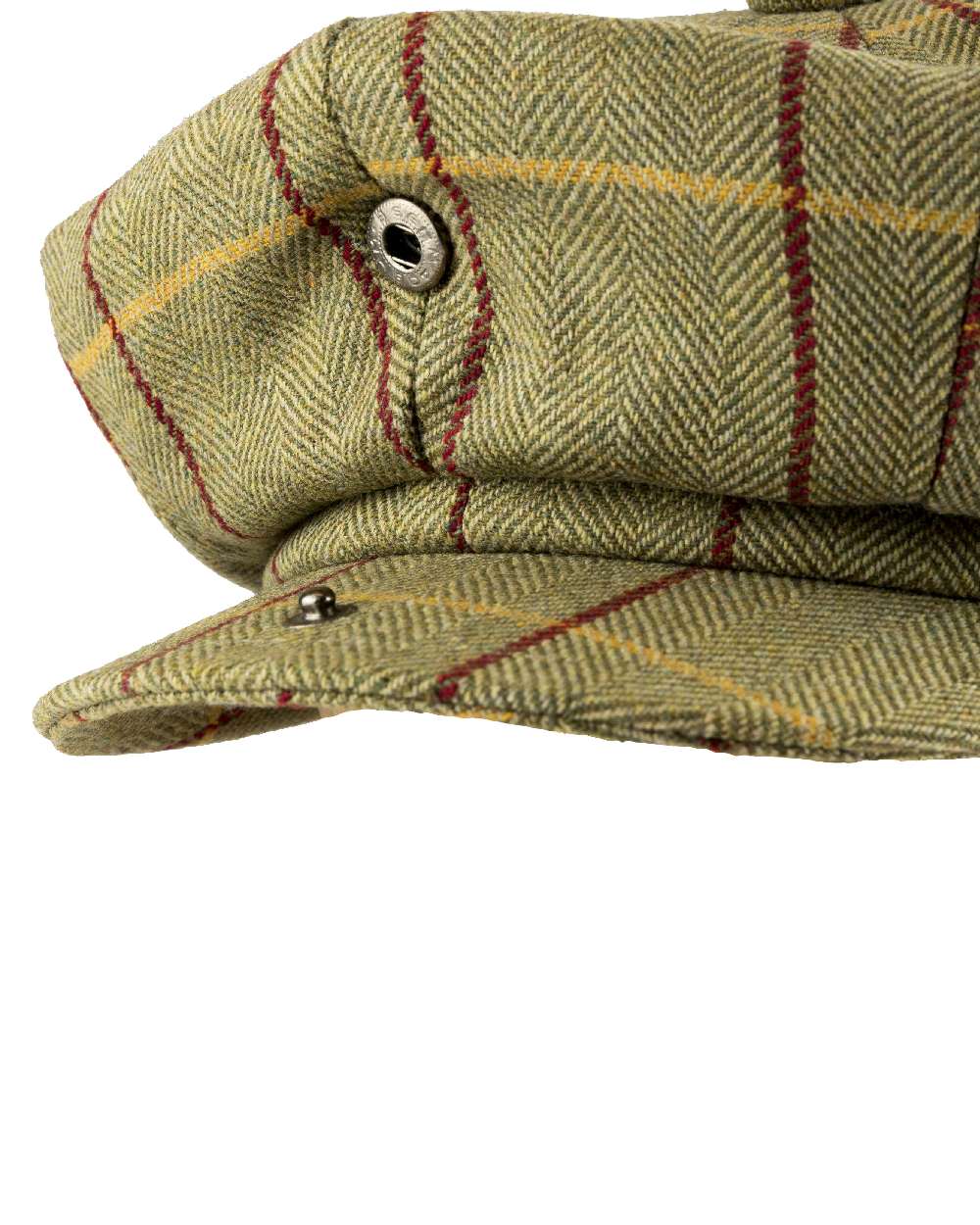 Tweed Green coloured Jack Pyke Wool Blend Baker Boy Hat on white background #colour_tweed-green