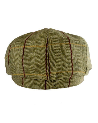Tweed Green coloured Jack Pyke Wool Blend Baker Boy Hat on white background #colour_tweed-green