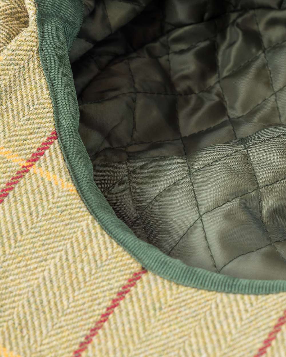 Tweed Green coloured Jack Pyke Wool Blend Baker Boy Hat on white background #colour_tweed-green