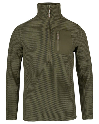 Green coloured Jack Pyke Z Fleece Pullover on white background #colour_green