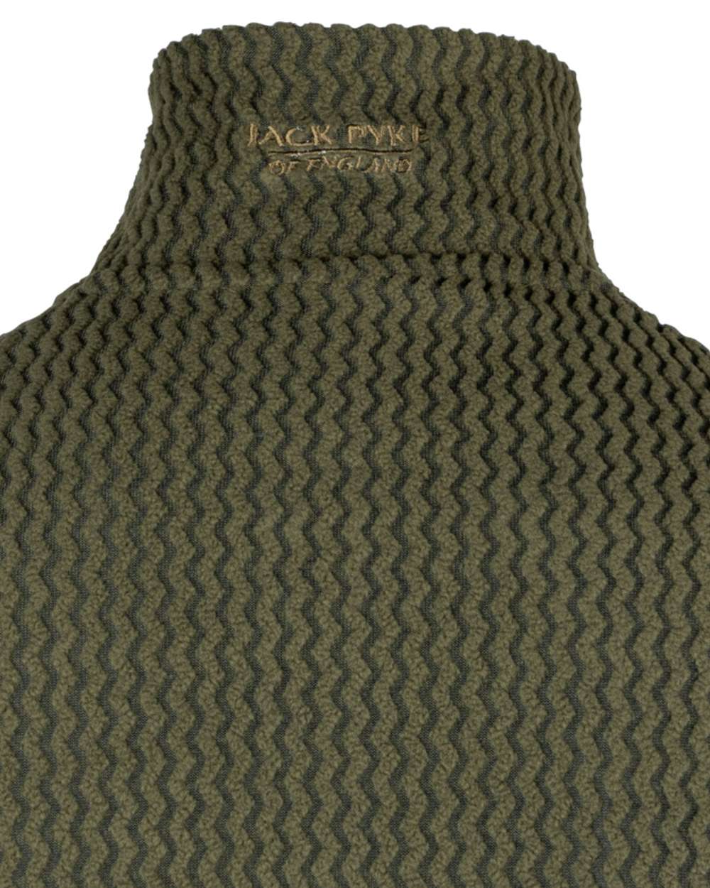 Green coloured Jack Pyke Z Fleece Pullover on white background #colour_green