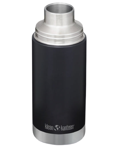 Black coloured Klean Kanteen Insulated TKPro Flask on white background #colour_black