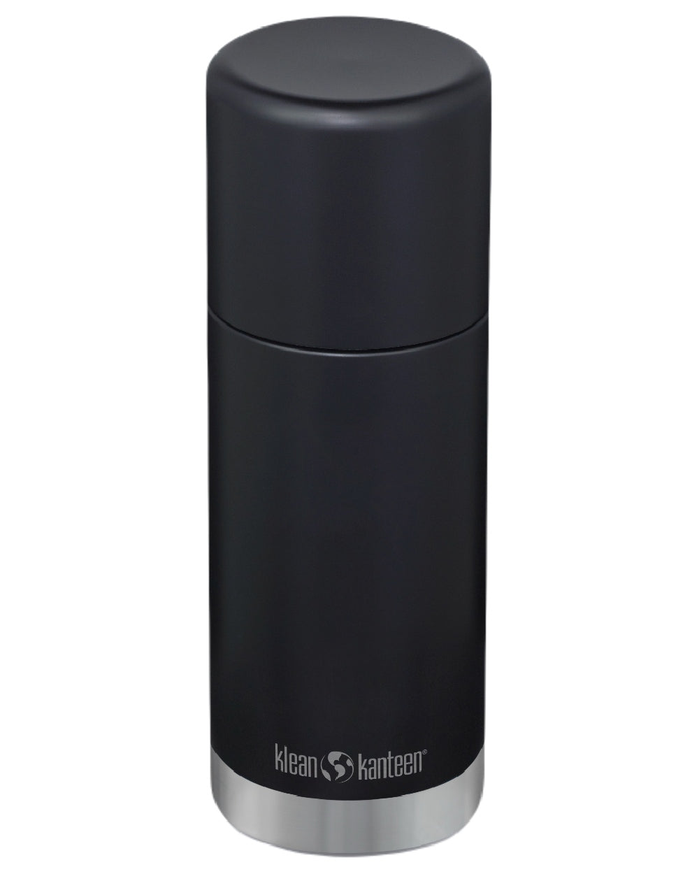 Black coloured Klean Kanteen Insulated TKPro Flask on white background #colour_black