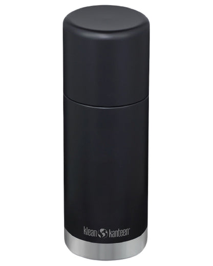 Black coloured Klean Kanteen Insulated TKPro Flask on white background #colour_black