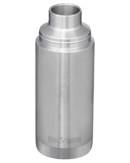 Brushed Stainless coloured Klean Kanteen Insulated TKPro Flask on white background #colour_brushed-stainless