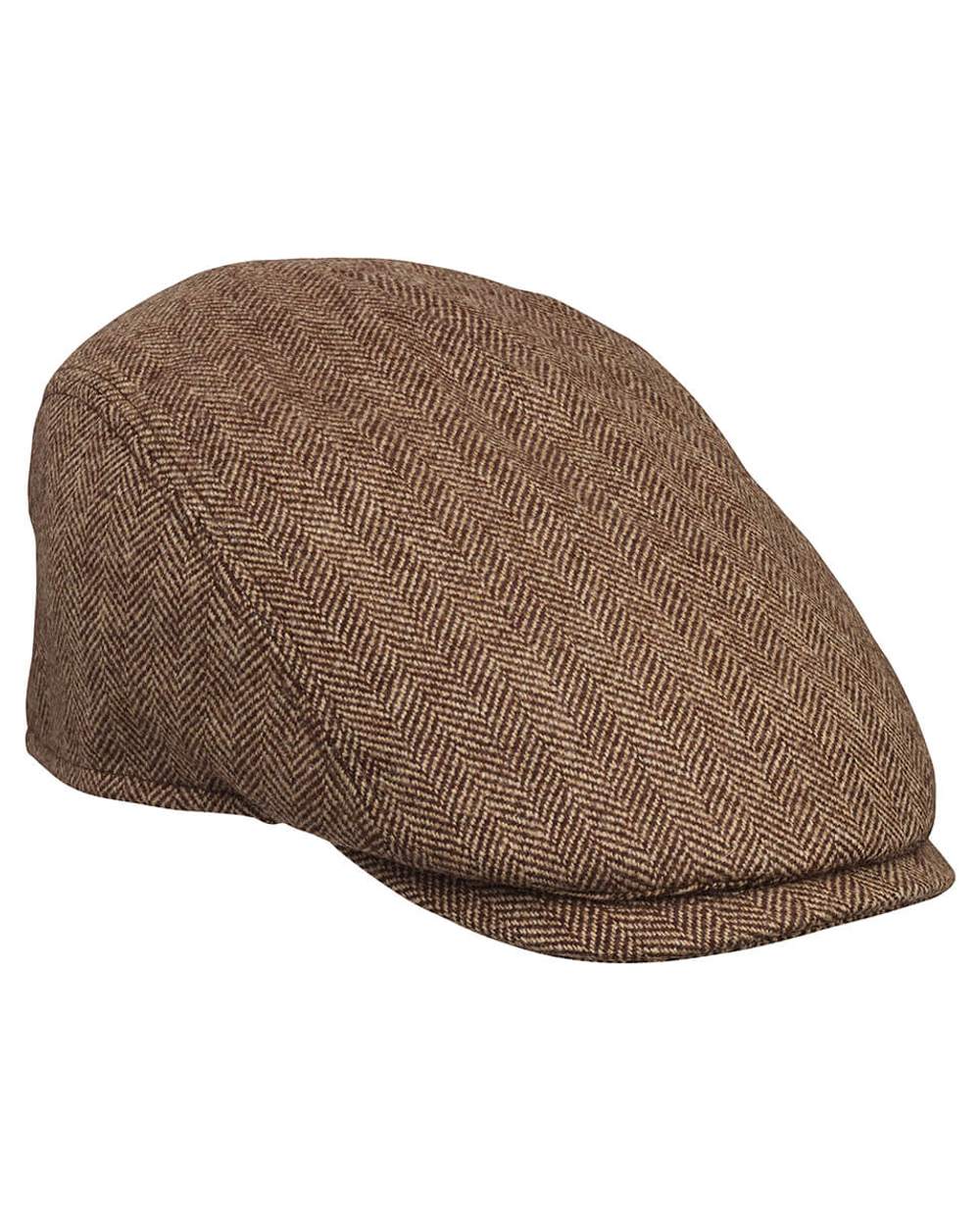 Astor & Glyn Tweed coloured Laksen Astor-Glyn Drivers Tweed Flat Cap on white background #colour_astor-glyn-tweed