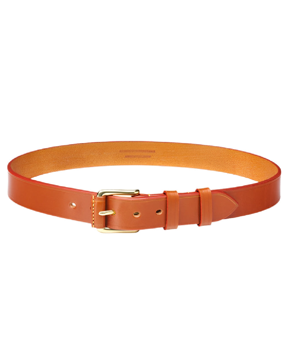 Honey Coloured Laksen Belgravia Leather Belt on white background #colour_honey