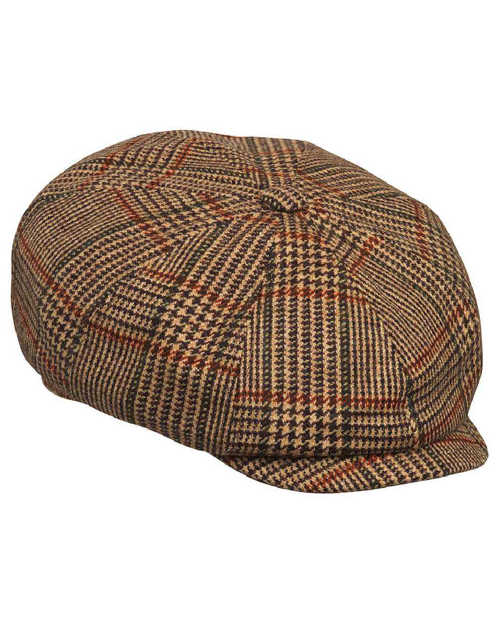 Cavendish Tweed coloured Laksen Cavendish Mens Bakerboy Tweed Cap on white background #colour_cavendish-tweed