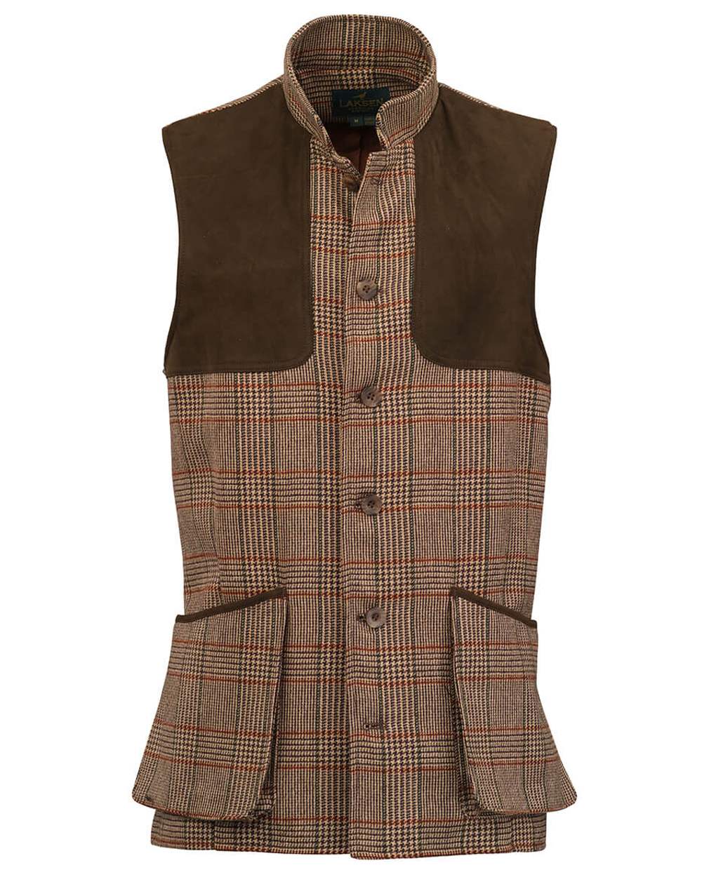 Cavendish Tweed coloured Laksen Cavendish Mulland Tweed Shooting Vest on white background #colour_cavendish-tweed