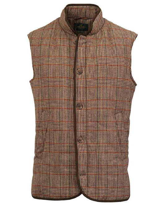 Cavendish Tweed coloured Laksen Cavendish Tweed Vertical Quilted Vest on white background #colour_cavendish-tweed