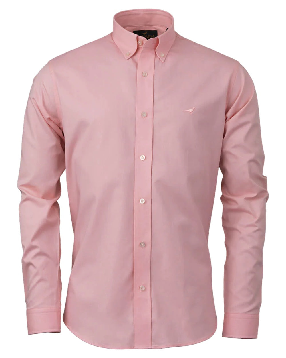 Pink Coloured Laksen Mens Harvard Oxford Shirt on white background #colour_pink