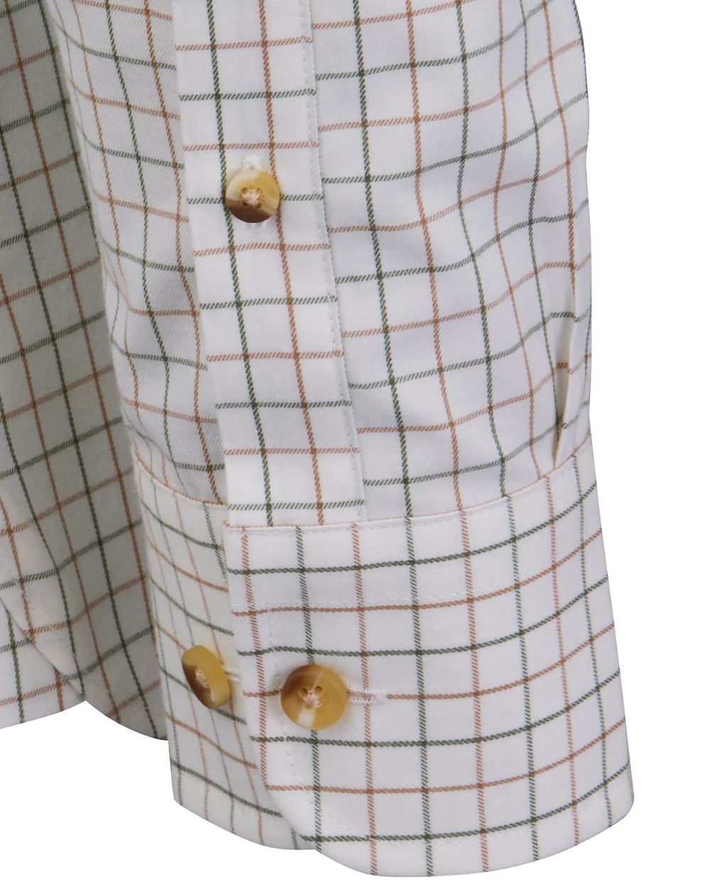 Olive Rum Coloured Laksen Mens Irving Cotton Wool Shirt on white background #colour_olive-rum