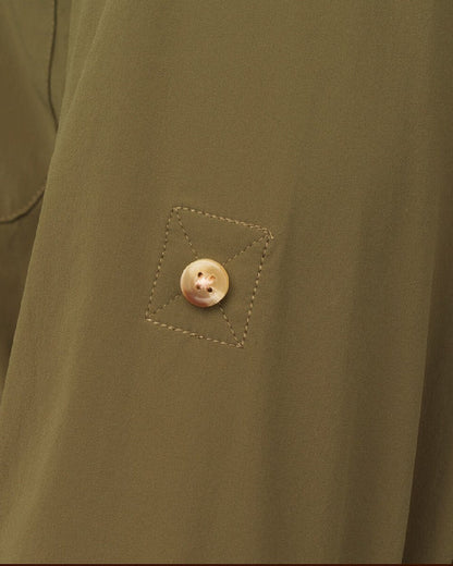 Olive Green Coloured Laksen Mens Kinshasa Tech Shirt on white background #colour_olive-green