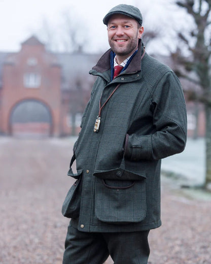 Willow Coloured Laksen Mens Willow Fairfax Coat With CTX on outdoor background #colour_willow