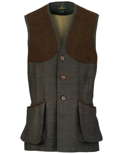 Willow Coloured Laksen Mens Willow Leith Shooting Vest on white background #colour_willow