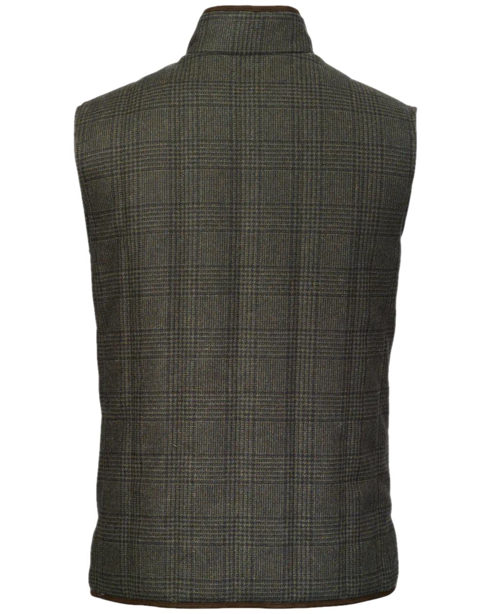Willow Coloured Laksen Mens Willow Vertical Quilted Vest on white background #colour_willow
