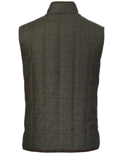 Willow Coloured Laksen Mens Willow Vertical Quilted Vest on white background #colour_willow