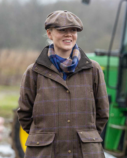 Woman wearing Laksen Womens Pippa Tweed Coat with CTX Membrane.