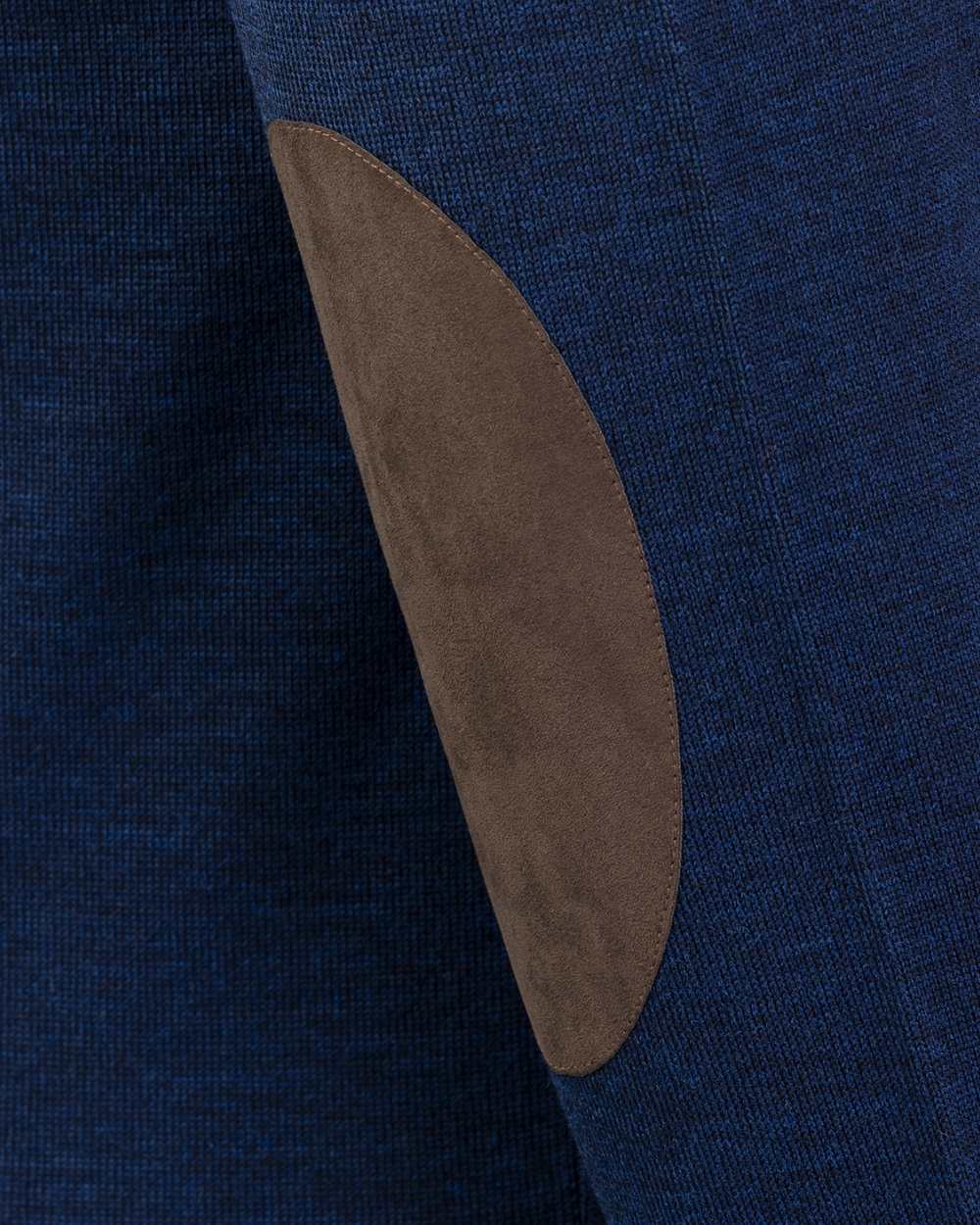 French Blue Coloured Laksen Sussex V-Neck Sweater on white background #colour_french-blue