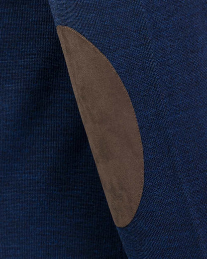 French Blue Coloured Laksen Sussex V-Neck Sweater on white background #colour_french-blue