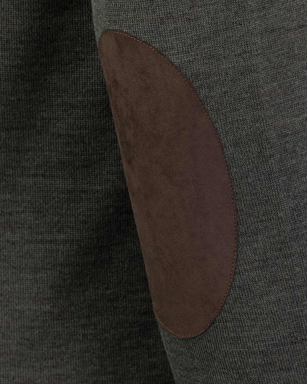 Loden Green Coloured Laksen Sussex V-Neck Sweater on white background #colour_loden-green