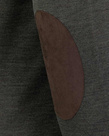 Loden Green Coloured Laksen Sussex V-Neck Sweater on white background #colour_loden-green