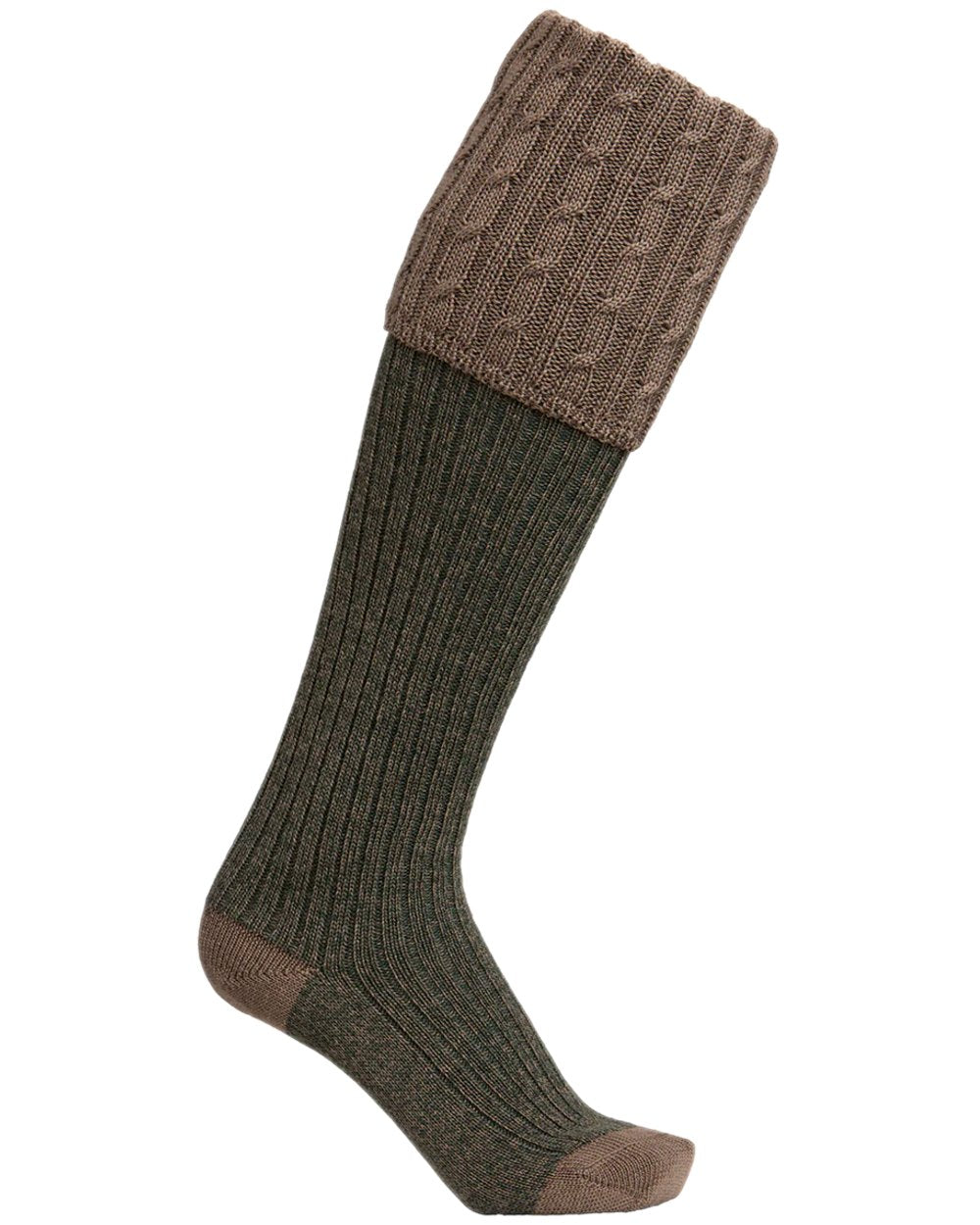 Camel Coloured Laksen Westwood Mix Shooting Socks on white background #colour_camel