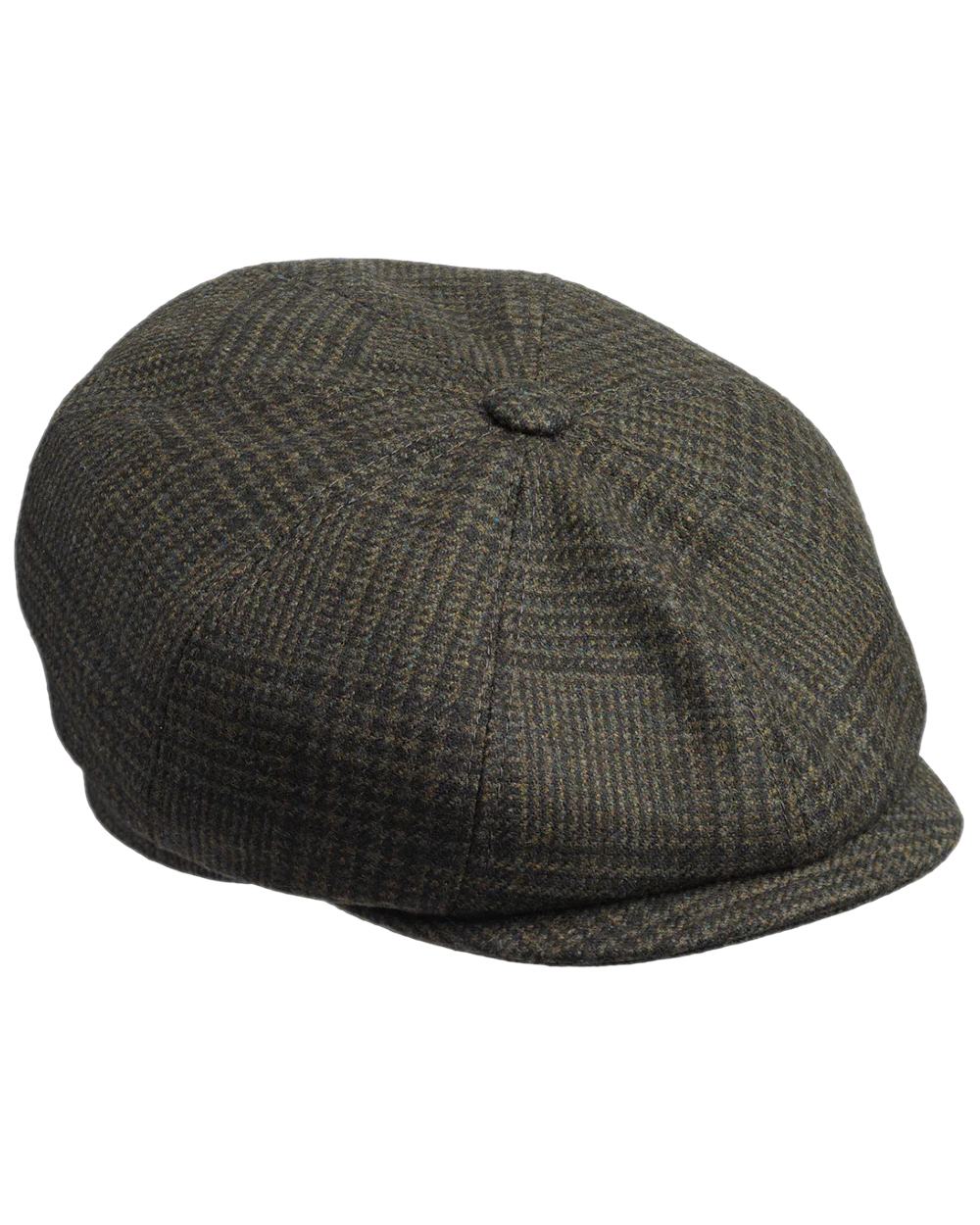 Willow Tweed Coloured Laksen Willow Bakerboy Cap on white background #colour_willow-tweed