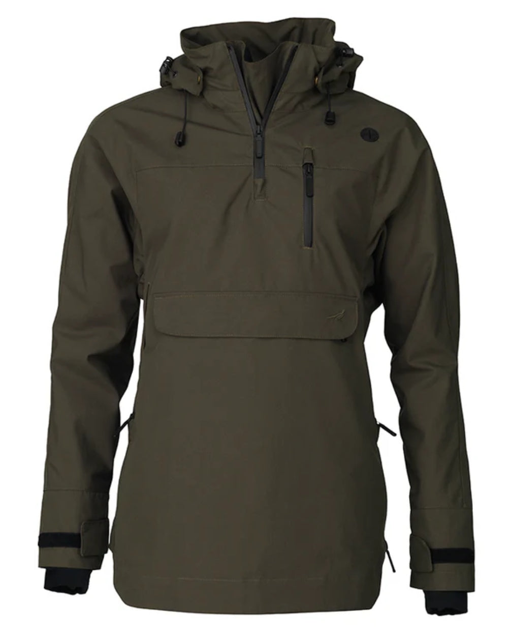 Olive Coloured Laksen Womens Dynamic Eco Anorak With CTX on white background #colour_olive