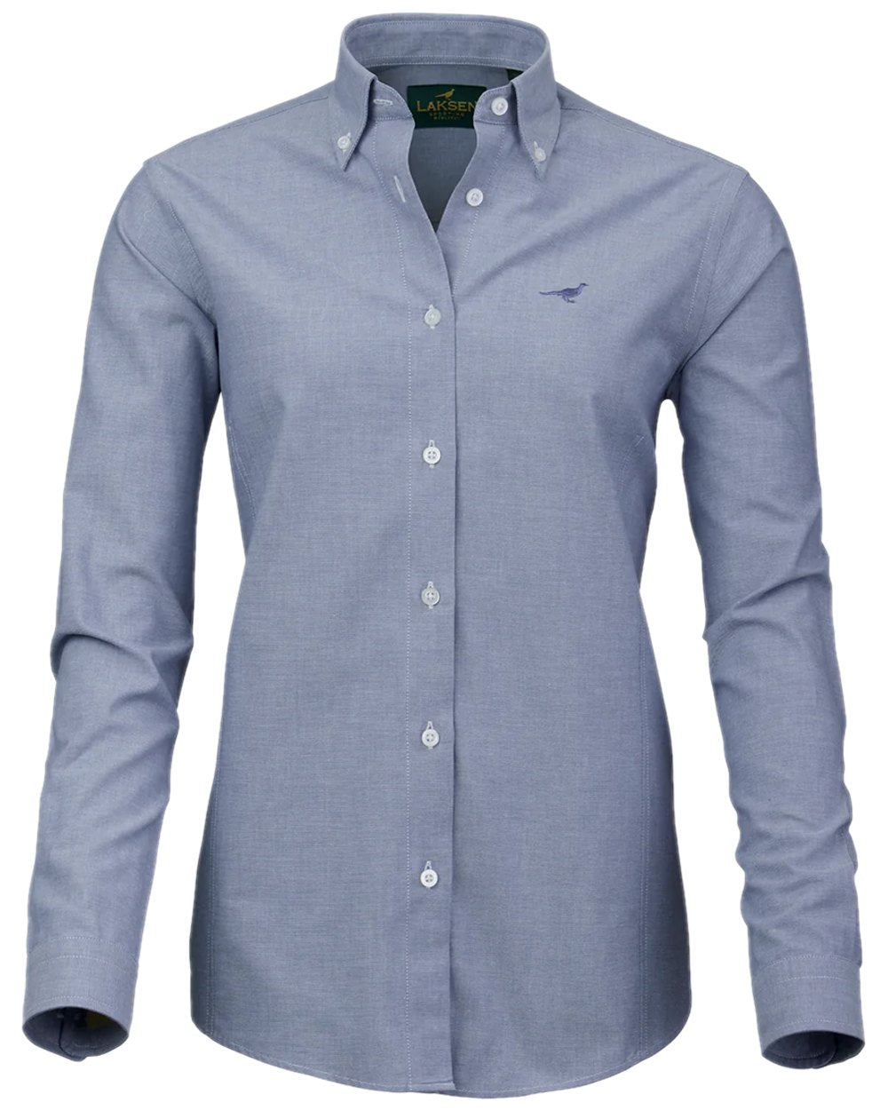 Light Blue Coloured Laksen Womens Karli Chambray Shirt on white background #colour_light-blue