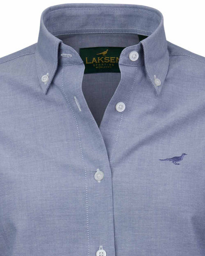 Light Blue Coloured Laksen Womens Karli Chambray Shirt on white background #colour_light-blue