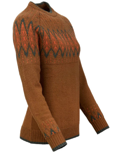 Multi Colour Coloured Laksen Womens Trondheim Jacquard Sweater on white background #colour_multi-colour