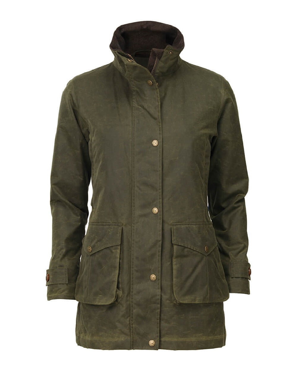 Laksen Ashley Wax Coat in Forest #colour_forest
