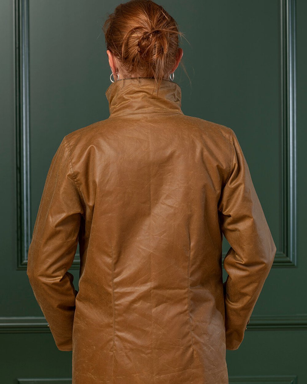 Laksen Ashley Wax Coat in Stone #colour_stone