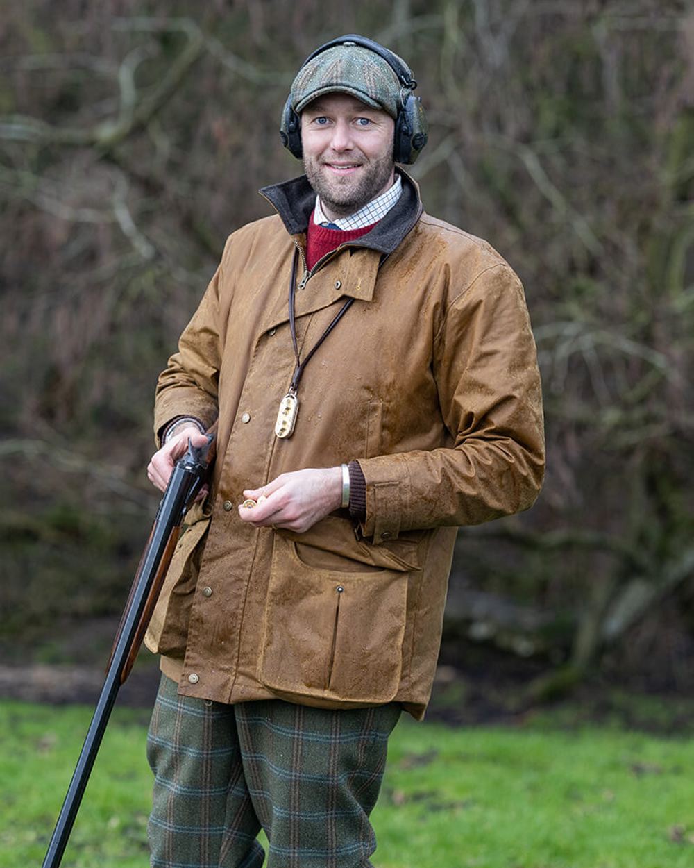 Laksen Enoch Wax Coat in Stone #colour_stone