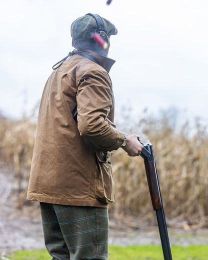 Laksen Enoch Wax Coat in Stone #colour_stone