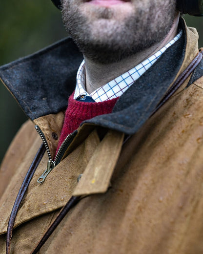 Laksen Enoch Wax Coat in Stone #colour_stone