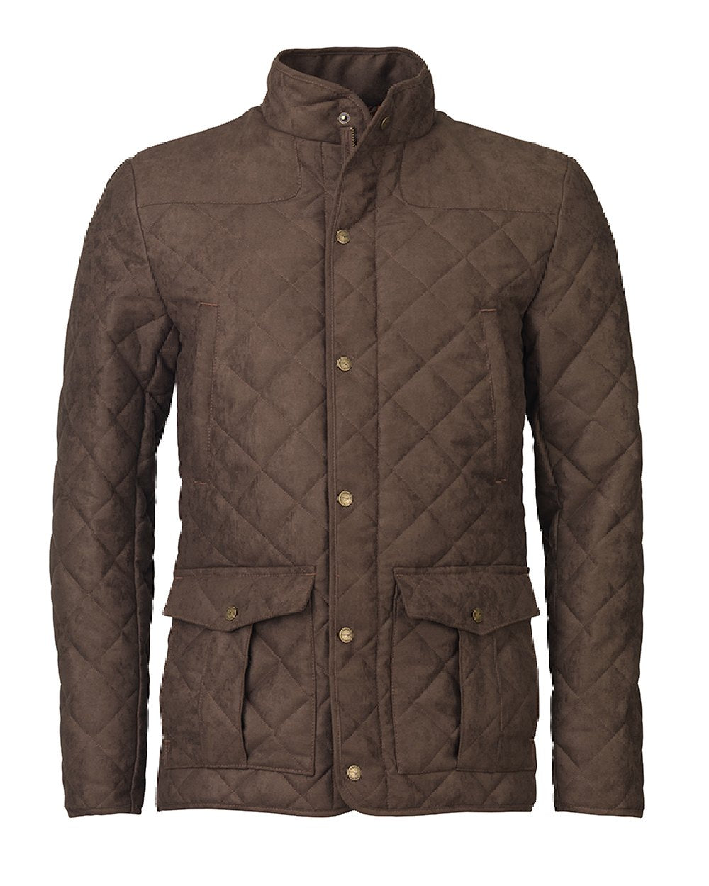 Laksen Hampton Quilted Jacket in Brown #colour_brown