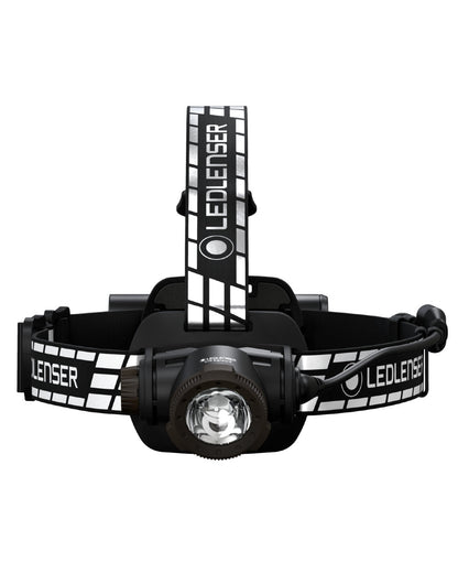 Black Coloured Led Lenser H7R Signature Rechargeable Head Torch on white background #colour_black