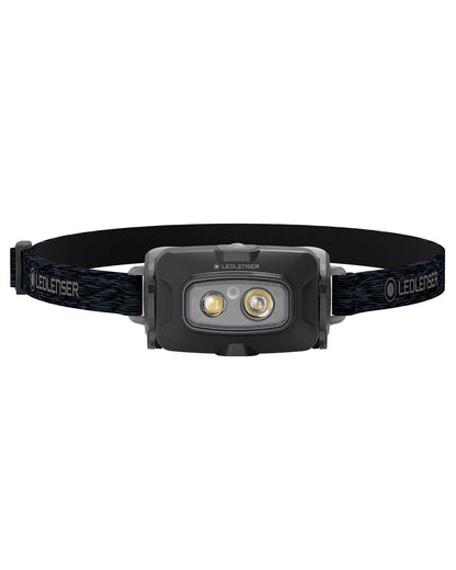 Black Coloured Led Lenser HF4R Core Rechargeable Head Torch on white background #colour_black